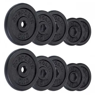 ScSPORTS ScSPORTS® Hantelscheiben Set 25 kg 30/31mm Gusseisen Gewichtsscheiben Gewichte,