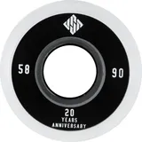 USD SKATES Usd schlittschuhrollen Team 90a Polyurethan schwarz/Weiss 4 Stück