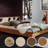 Hasena Oak-Line Wild Massivholzbett Cadro Onito/Alpa 180x200 cm coffee