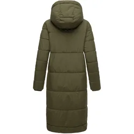 Marikoo Winterjacke "Soranaa", Damen, Gr. XL, grün (schwarz olive), Obermaterial: 100% Polyester. Futter: 100% Polyester. Wattierung: 100% Polyester. Ärmelfutter: 100% Polyester, Jacken Winterjacke, langer Winter Mantel mit Kapuze