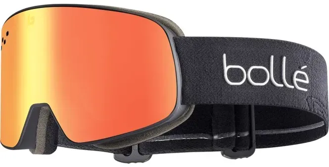 BOLLE NEVADA Schneebrille 2025 black matte/sunrise photochromic