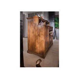 Massivmoebel24 Barschrank 140 x 66 x 125 cm Braun