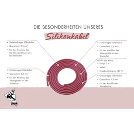Karibu Silikonkabel für Saunaleuchte 3 m