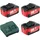 Metabo Basis-Set Li-Power 3 x 5,2 Ah + Schnellladegerät 685048000