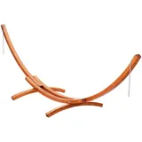 Vevor Hängemattenständer aus Holz, 206 kg Tragkraft, universeller Hängemattenrahmen für 2 Personen, passend für Hängematten von 2,7–4,9 m, Verstellbarer Ständer aus Lärchenholz mit Kette und Karabiner, draußen und drinnen