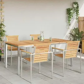 vidaXL Esstisch Gartentisch 180 x 90 x 75 cm Teak/Braun