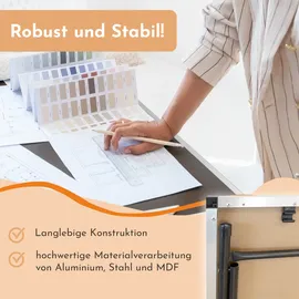 Lemodo Tapeziertisch klappbar 300 x 60 cm 30 kg grau