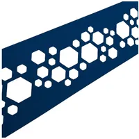 zaun|zu® Sichtschutzstreifen PREMIUM Dekor Hexagon 255 x 15 cm Enzianblau