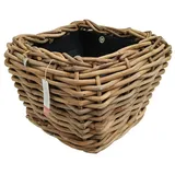 Van der Leeden DRYPOT® Rattan Pflanzgefäß Grau 48 x 48 x 37 cm - Sylter Körbe
