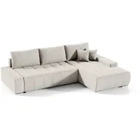 Fun Möbel Ecksofa Sofa mit Schlaffunktion VOGAR Stoff Aston