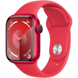 Apple Watch Series 9 GPS + Cellular 41 mm Aluminiumgehäuse (product)red, Sportarmband (product)red S/M