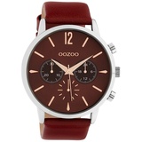 Oozoo Unisex Armbanduhr Timepieces Analog Leder rot UOC10356 - Rot