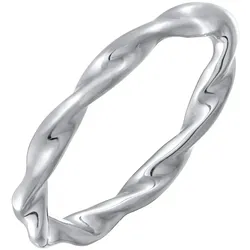 Elli Ring Bandring Stapelring Gedreht Farbe Gold für Damen 56 