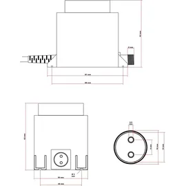 Wiltec SunSun Netzteil JBA48V-12-1670U 12 V 1670 mA, 2-poliger Netzadapter mit Niedervolt-Stecksystem, Transformator IP68 für Teichbeleuchtung und Garten