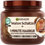 Garnier Wahre Schätze Nährende 1-Minute Haarkur für trockenes bis sehr trockenes Haar, Mit Kokosmilch & Macadamia