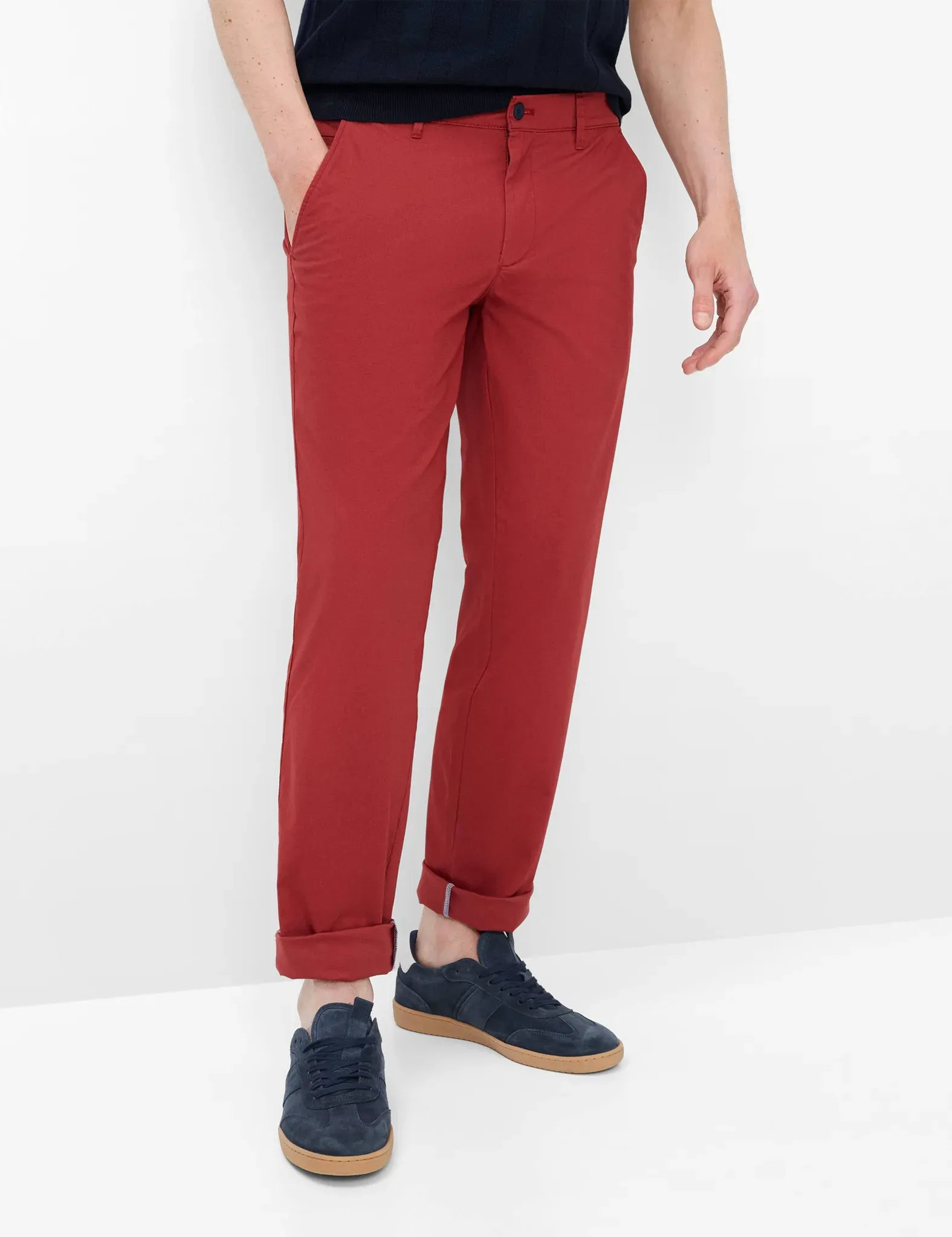Eurex by Brax Herren Flatfronthose Style THILO RED, Rot, Gr. 35U