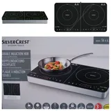 Silvercrest Doppel-Induktionskochplatte, Kindersicherung ,Touch-Sensor Bedienung
