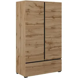 otto home Wäscheschrank Cross, moderner griffloser Kleiderschrank Mehrzweckschrank, Drehtürenschrank mit 1 Schublade, 3 Farben verfügbar beige