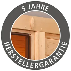 Karibu Amberg 4 2,42 x 2,42 m terragrau