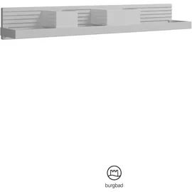 Burgbad Fiumo Wandpaneel, mit Metallreling, mit Plisséestruktur, ACDY080F3956, Farbe: Weiß matt