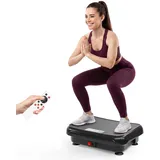 TISSCARE Vibrationsplatte, Trainingsgerät Mini-Vibrationsplatten für Fitnessgeräte für Zuhause, 180 kg Kapazität, Ganzkörper-Power-Shake-Trainingsplattform für Heim-Cardio-Fitness (Black)