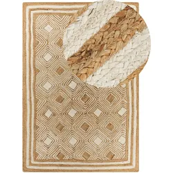 Teppich MENGEN Beige 160 x 230 cm Jute