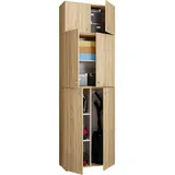 VCM Putzschrank Lona 70 x 223 x 39 cm Braun