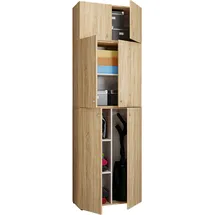 VCM Putzschrank Lona 70 x 223 x 39 cm Braun