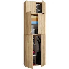 VCM Putzschrank Lona 70 x 223 x 39 cm Braun