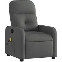 vidaXL Massagesessel mit verstellbarer Rückenlehne und Liegefunktion Polyester 144 x 77,5 x 0 cm Dunkelgrau