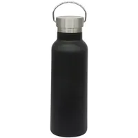 DORAPLAST GMBH Edelstahl Thermoflasche schwarz (500 ml) mit Stahldeckel