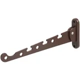 Metafranc Kleiderlüfter braun - 290 x 30 mm - 20 kg Tragkraft - Stabiles Material - Platzsparende Klappfunktion / Kleiderstange / Wandhaken / Klapphaken / Aufhängevorrichtung / 250027