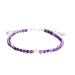Samapura Amethyst Armband | Silber Faden Armbänder & Armreife   Damen