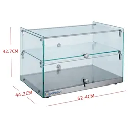 ARSENT Lebensmittel Vitrine gerade Glas