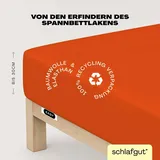 schlafgut Easy Jersey 140 x 200 - 160 x 220 cm red mid