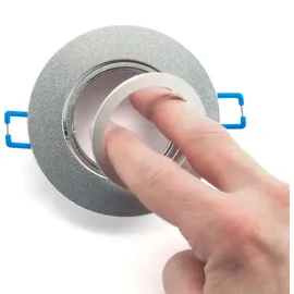 Energmix Einbaurahmen 4 Stück schwenkbar Aluminium Silber gebürstet