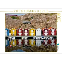 Calvendo Verlag GmbH CALVENDO Puzzle Bunte Fischerhäuschen im schwedischen Smögen 1000 Teile Lege-Größe 64x48cm Foto-Puzzle für glückliche Stunden