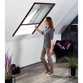 culex Insektenschutz Dachfenster Plissee 160 x 180 cm Braun
