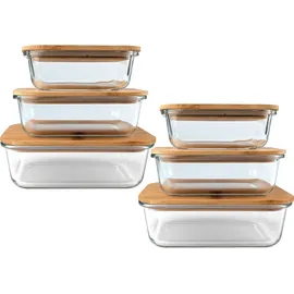 ideoon home Hochwertige Vorratsdosen 6-teiliges Set Transparent