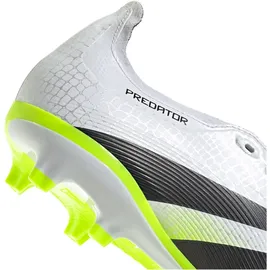 adidas Predator League Fold-Over Tongue FG/MG Herren Cloud White/Core Black/Lucid Lemon 45 1/3