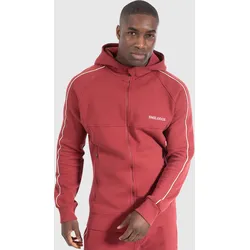 Herren Zip Hoodie Henri Bordeaux M