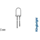 KINGBRIGHT LED bedrahtet Rot Rund 3mm 20 mcd 60° 22mA 14V