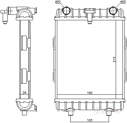 AVA QUALITY COOLING Kühler, Motorkühlung vn2452 für CUPRA
