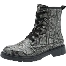 Marco Tozzi Damen Stiefeletten zum Schnüren mit weichem Innenfutter Vegan, Mehrfarbig (Dk.Grey Str.), 41