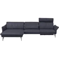 Himolla Ecksofa, Blau, Grau, Textil, Uni, Ottomane links, L-Form, 330x174 cm, Blauer Engel, Goldenes M, Emas, Typenauswahl, Lederauswahl, Stoffauswahl, Hocker erhältlich, Rücken echt, Wohnzimmer, Sofas & Couches, Wohnlandschaften, Ecksofas