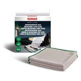 SONAX MicrofaserTuch Glas (3 Stück) saugfähig und fusselfrei für streifenfreie Sauberkeit von Scheiben und Glasoberflächen 04515410