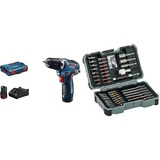 Bosch Professional GSR 12V-35 (2x 3,0 Ah Akku, in L-BOXX) + 43tlg. Schrauber Bit Set Extra Hart (Kreuzschlitz-, Pozidriv-, Hex-, T-, TH-, S-Bit, Zubehör) (43 Stück) 1er Pack