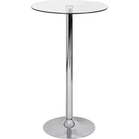 AMSTYLE Stehtisch rund Glas silber 60,0 x 60,0 x 105,0 cm, 1 St.