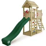 Wickey Spielturm JoyFlyer mit Rutsche und Sandkasten Grün