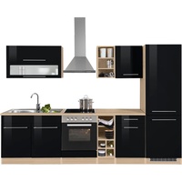 Held MÖBEL Küchenzeile »Eton«, mit E-Geräten, Breite 300 cm, schwarz